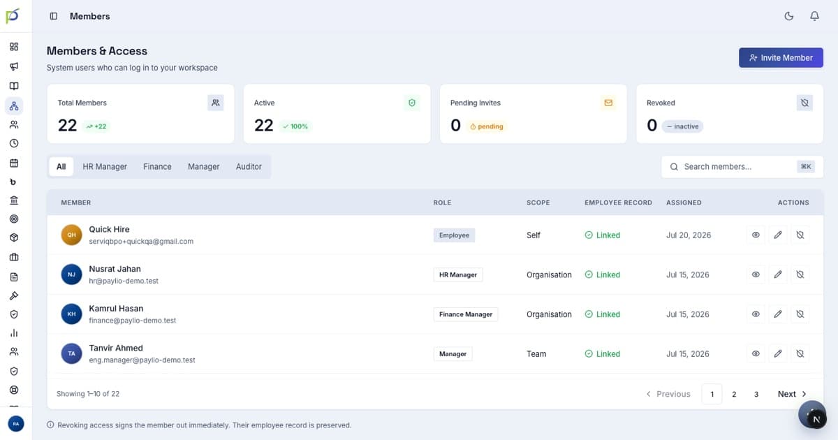 Members screenshot